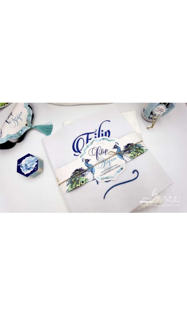 Trusou botez cu pauni pentru baieti Royal Peacock  16